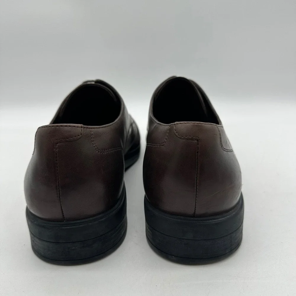 Cole Haan C10697 Mens 13 M‎ Nike Air Giraldo Brown Leather Apron Toe Dress Shoes